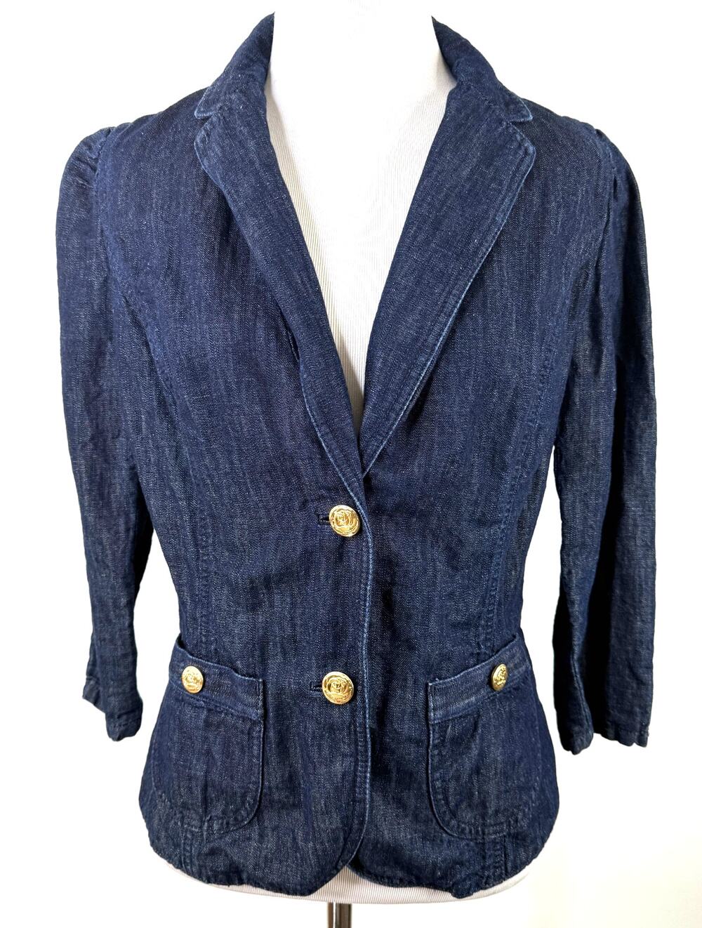 Juicy Couture Women's Denim Y3K Vintage Blazer Jacket Size Medium